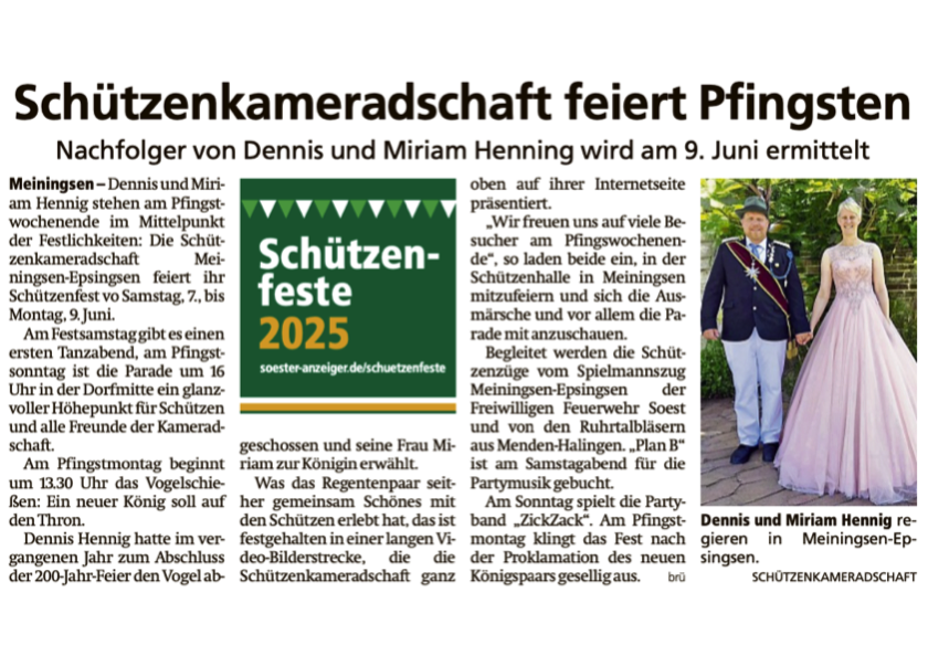 Vorbericht Schützenfest 2025